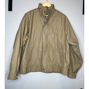 London Fog men’s bomber jacket brown olive coat golf casual size M